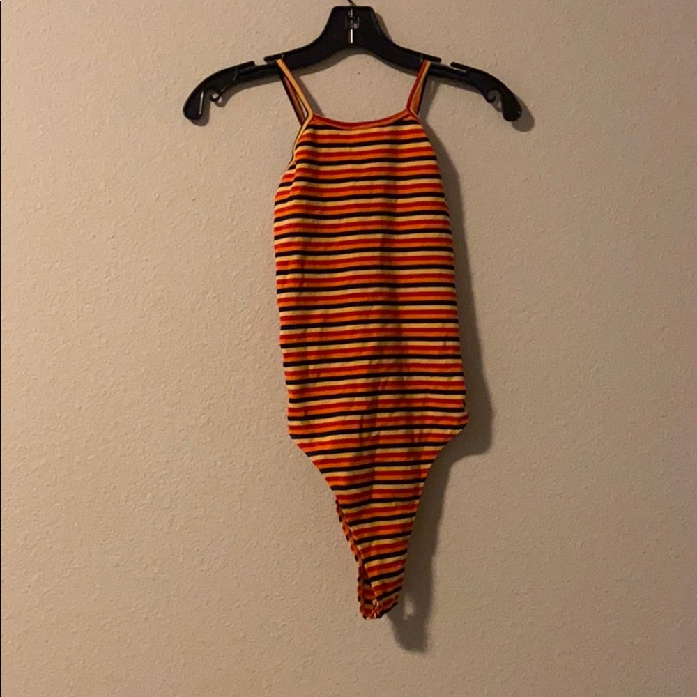 Colorful stripped bodysuit